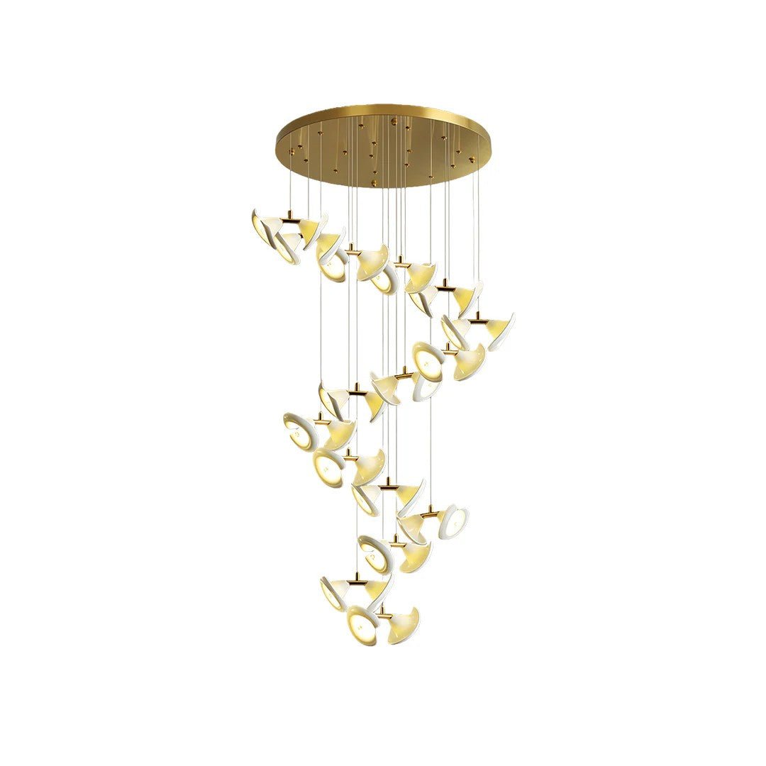 Ceramic Chandeliers Luxury Tulip Flower Ceiling Light - lampmodern