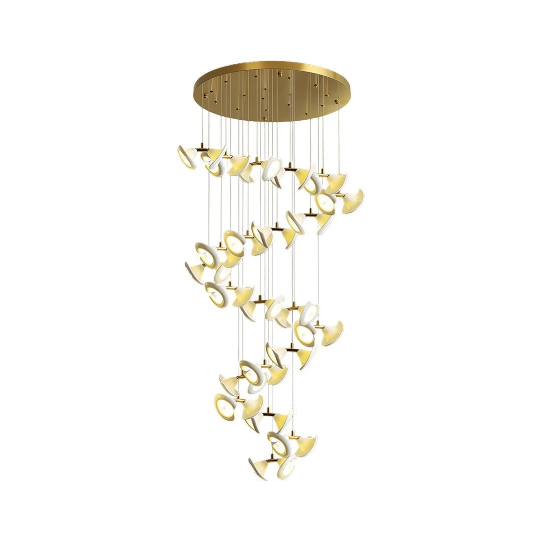 Ceramic Chandeliers Luxury Tulip Flower Ceiling Light - lampmodern