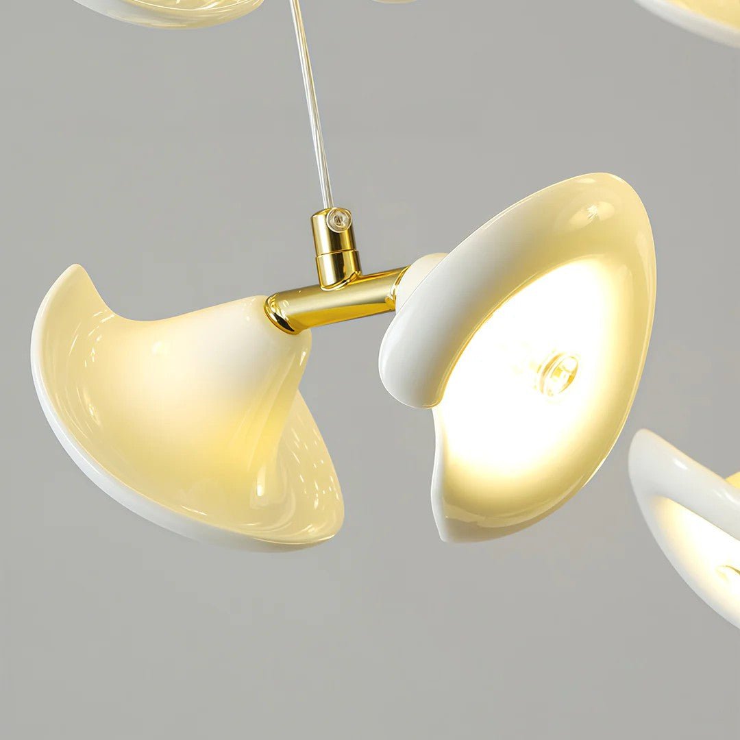 Ceramic Chandeliers Luxury Tulip Flower Ceiling Light - lampmodern