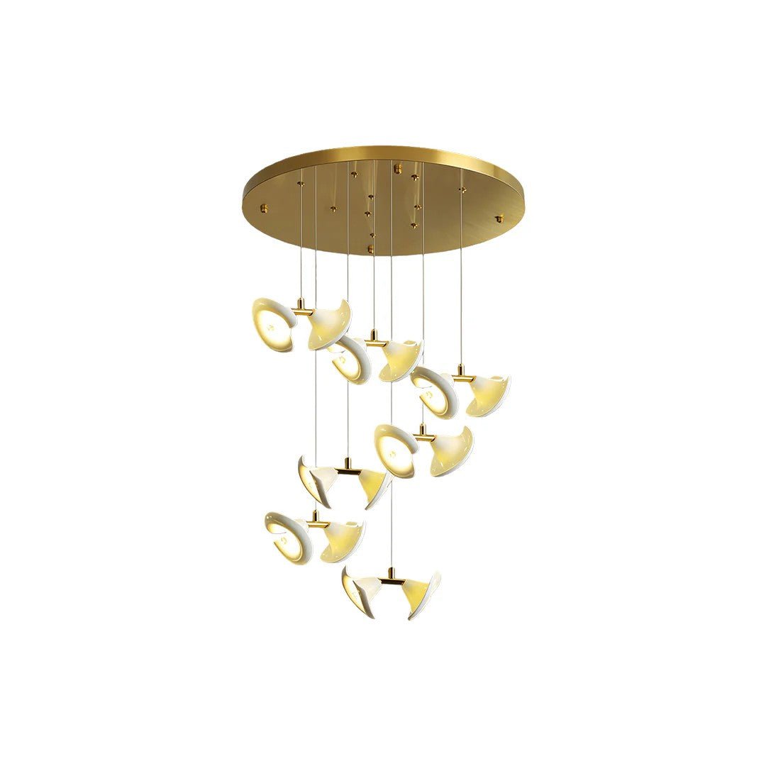Ceramic Chandeliers Luxury Tulip Flower Ceiling Light - lampmodern
