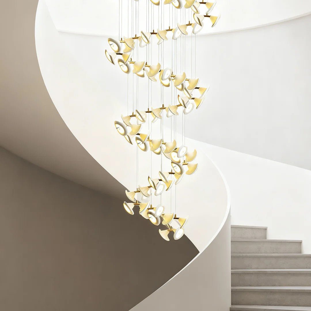 Ceramic Chandeliers Luxury Tulip Flower Ceiling Light - lampmodern