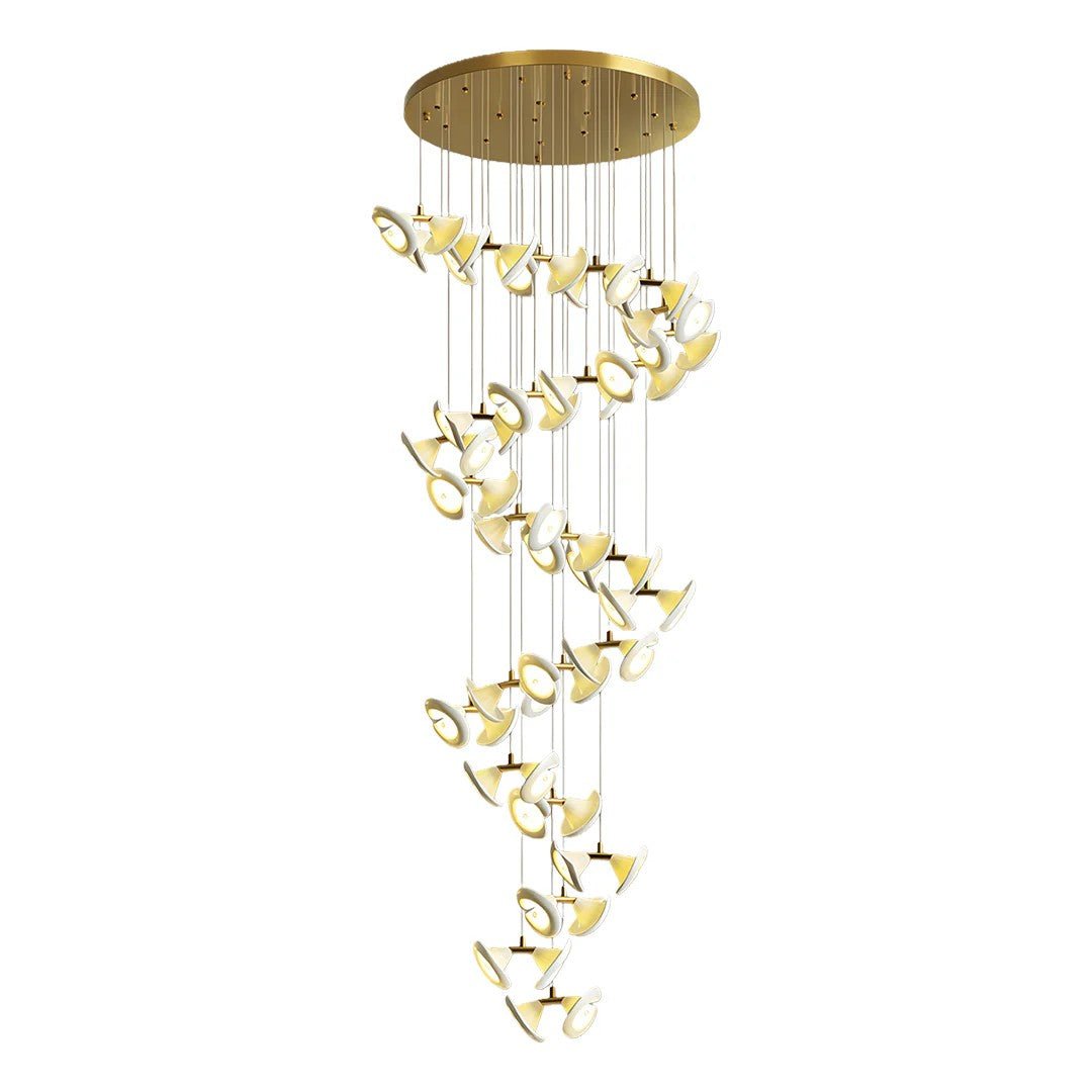 Ceramic Chandeliers Luxury Tulip Flower Ceiling Light - lampmodern