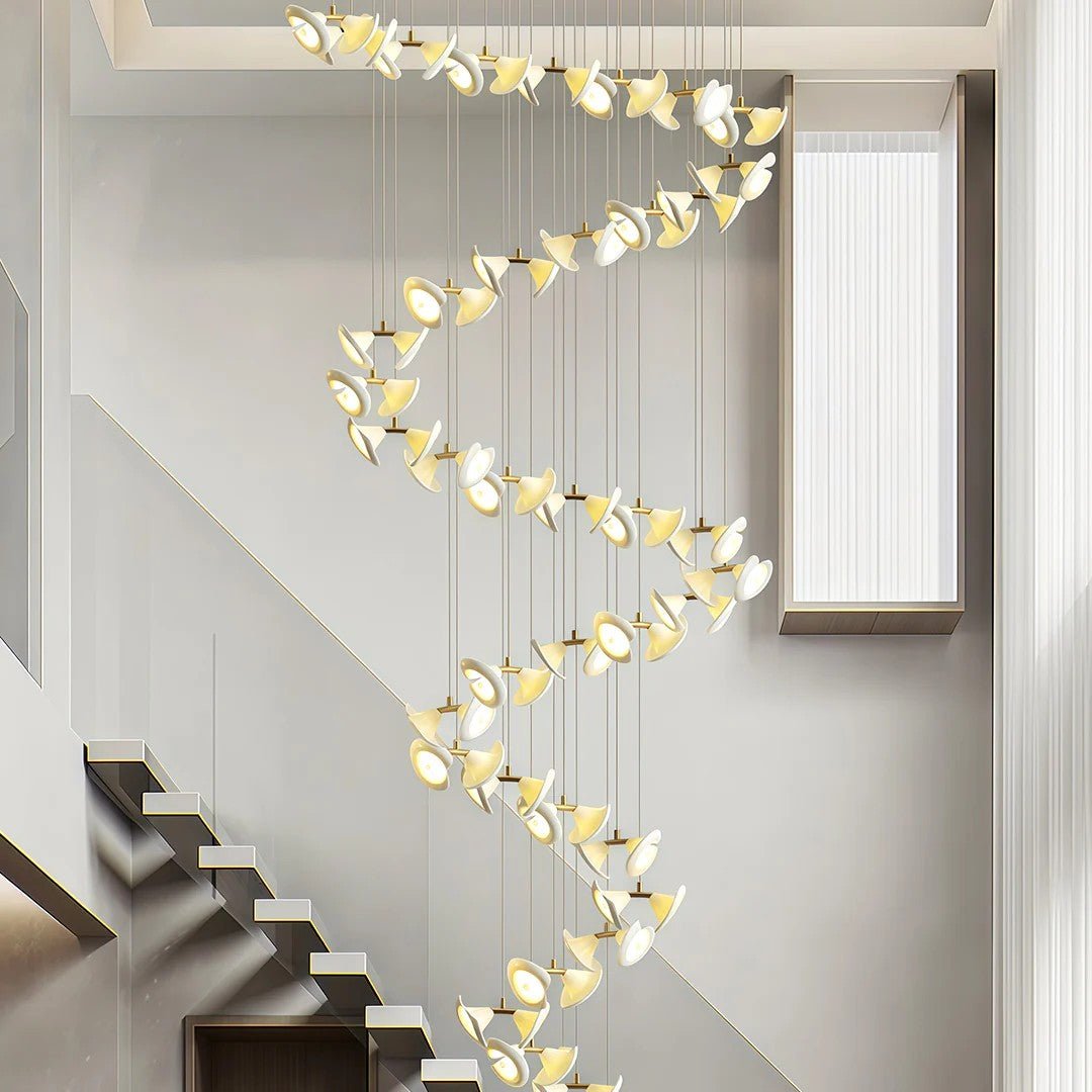 Ceramic Chandeliers Luxury Tulip Flower Ceiling Light - lampmodern
