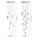 Chandelier for Staircase Full Copper Luxury Crystal Ceiling Light - lampmodern