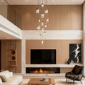 Chandelier for Staircase Full Copper Luxury Crystal Ceiling Light - lampmodern