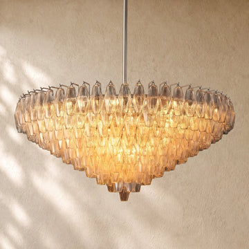 Chara Glass Tiered Round Chandelier