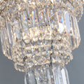 Chrome Extra Large Crystal Chandelier for Foyer Staircase Living Room Entrance Ceiling Light Fixture In Silver - lampmodern