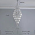 Chrome Extra Large Crystal Chandelier for Foyer Staircase Living Room Entrance Ceiling Light Fixture In Silver - lampmodern