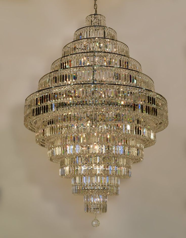 Chrome/ Silver/ Gold Extra Large Chandelier For Foyer Living Room Staircase Crystal Ceiling Lighting Fixture - lampmodern