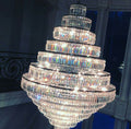 Chrome/ Silver/ Gold Extra Large Chandelier For Foyer Living Room Staircase Crystal Ceiling Lighting Fixture - lampmodern