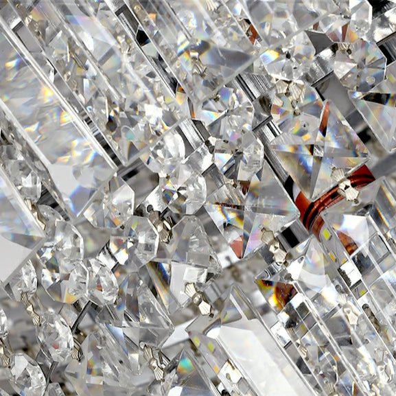 Chrome/ Silver/ Gold Extra Large Chandelier For Foyer Living Room Staircase Crystal Ceiling Lighting Fixture - lampmodern