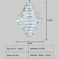 Chrome/ Silver/ Gold Extra Large Chandelier For Foyer Living Room Staircase Crystal Ceiling Lighting Fixture - lampmodern