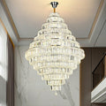 Chrome/ Silver/ Gold Extra Large Chandelier For Foyer Living Room Staircase Crystal Ceiling Lighting Fixture - lampmodern