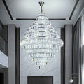 Chrome/ Silver/ Gold Extra Large Chandelier For Foyer Living Room Staircase Crystal Ceiling Lighting Fixture - lampmodern
