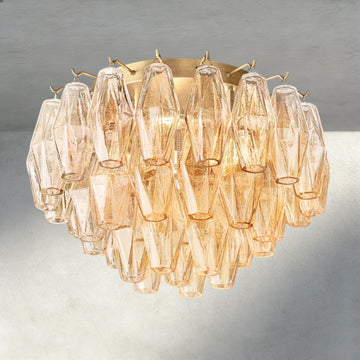 Cihela Clear/ Smoke Glass Flushmount 17", 22" - lampmodern