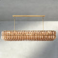 CIHELA CLEAR/ SMOKE GLASS RECTANGULAR CHANDELIER 54