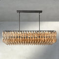 CIHELA CLEAR/ SMOKE GLASS RECTANGULAR CHANDELIER 54