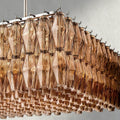 CIHELA CLEAR/ SMOKE GLASS RECTANGULAR CHANDELIER 54