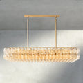 CIHELA CLEAR/ SMOKE GLASS RECTANGULAR CHANDELIER 54