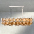 CIHELA CLEAR/ SMOKE GLASS RECTANGULAR CHANDELIER 54