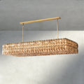 CIHELA CLEAR/ SMOKE GLASS RECTANGULAR CHANDELIER 54
