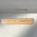 CIHELA CLEAR/ SMOKE GLASS RECTANGULAR CHANDELIER 54