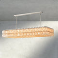 CIHELA CLEAR/ SMOKE GLASS RECTANGULAR CHANDELIER 54