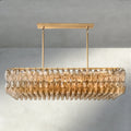 CIHELA CLEAR/ SMOKE GLASS RECTANGULAR CHANDELIER 54