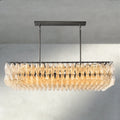 CIHELA CLEAR/ SMOKE GLASS RECTANGULAR CHANDELIER 54