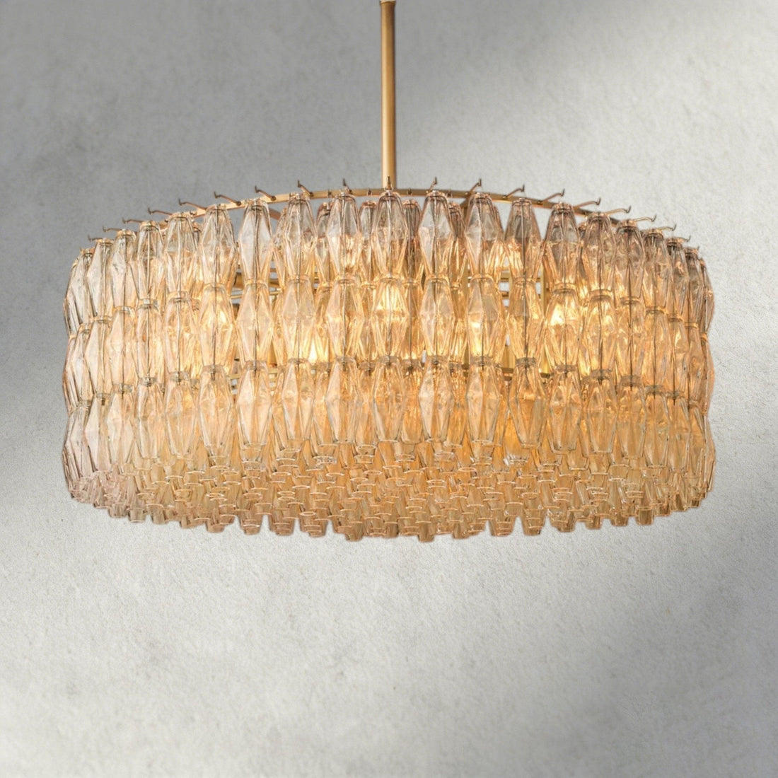 CIHELA CLEAR/ SMOKE GLASS ROUND CHANDELIER 37", 47", 62" - lampmodern