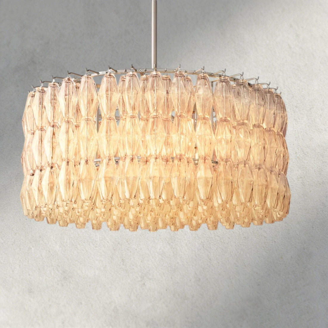 CIHELA CLEAR/ SMOKE GLASS ROUND CHANDELIER 37", 47", 62" - lampmodern
