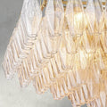 CIHELA CLEAR/ SMOKE GLASS TIERED RECTANGULAR CHANDELIER 54