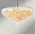 CIHELA CLEAR/ SMOKE GLASS TIERED ROUND CHANDELIER 37