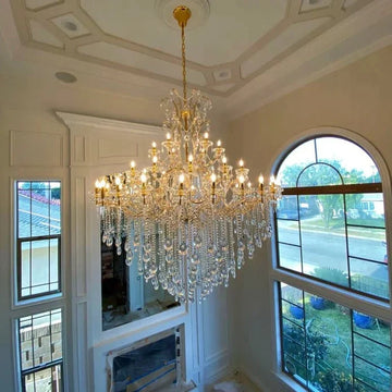 Classic Modern Multi - layers Crystal Chandelier for Staircase/Foyer/Villa - lampmodern