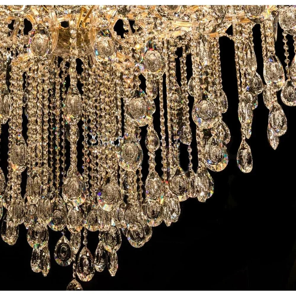Classic Modern Multi - layers Crystal Chandelier for Staircase/Foyer/Villa - lampmodern