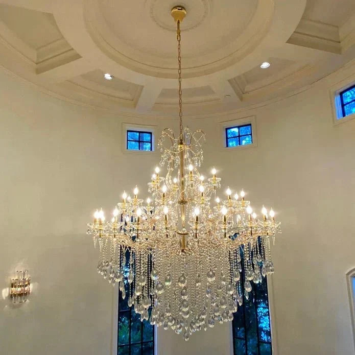Classic Modern Multi - layers Crystal Chandelier for Staircase/Foyer/Villa - lampmodern