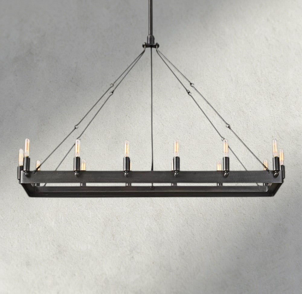 Cominv Rectangular Outdoor Chandelier 41", 54" - lampmodern