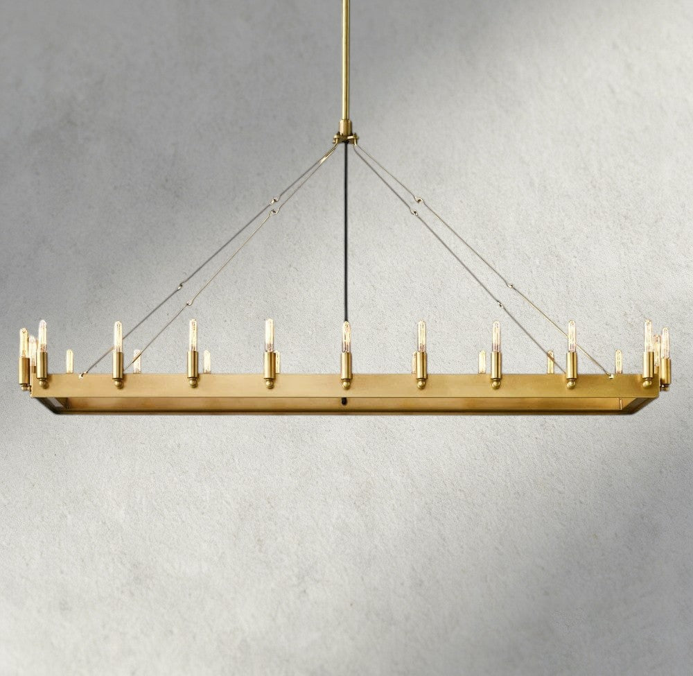 Cominv Rectangular Outdoor Chandelier 41", 54" - lampmodern