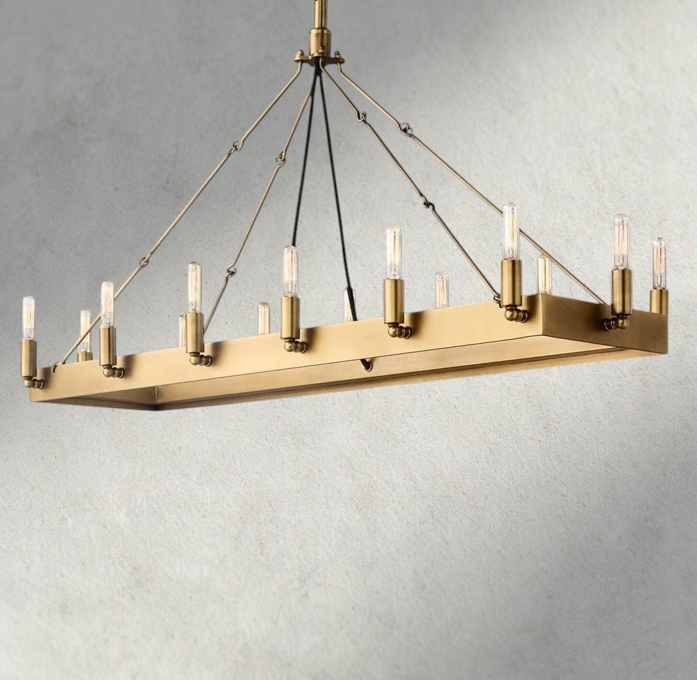 Cominv Rectangular Outdoor Chandelier 41", 54" - lampmodern