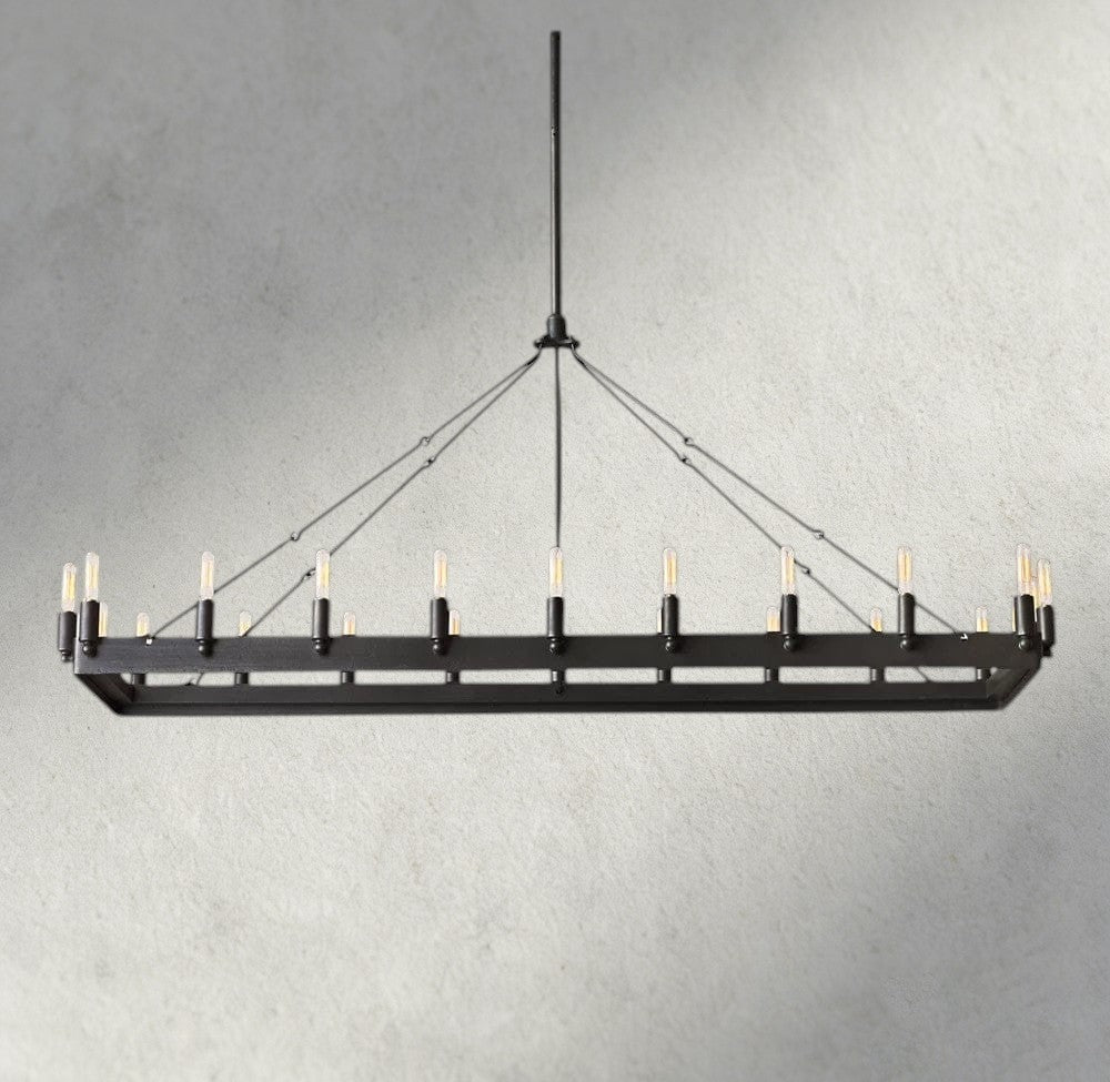 Cominv Rectangular Outdoor Chandelier 41", 54" - lampmodern