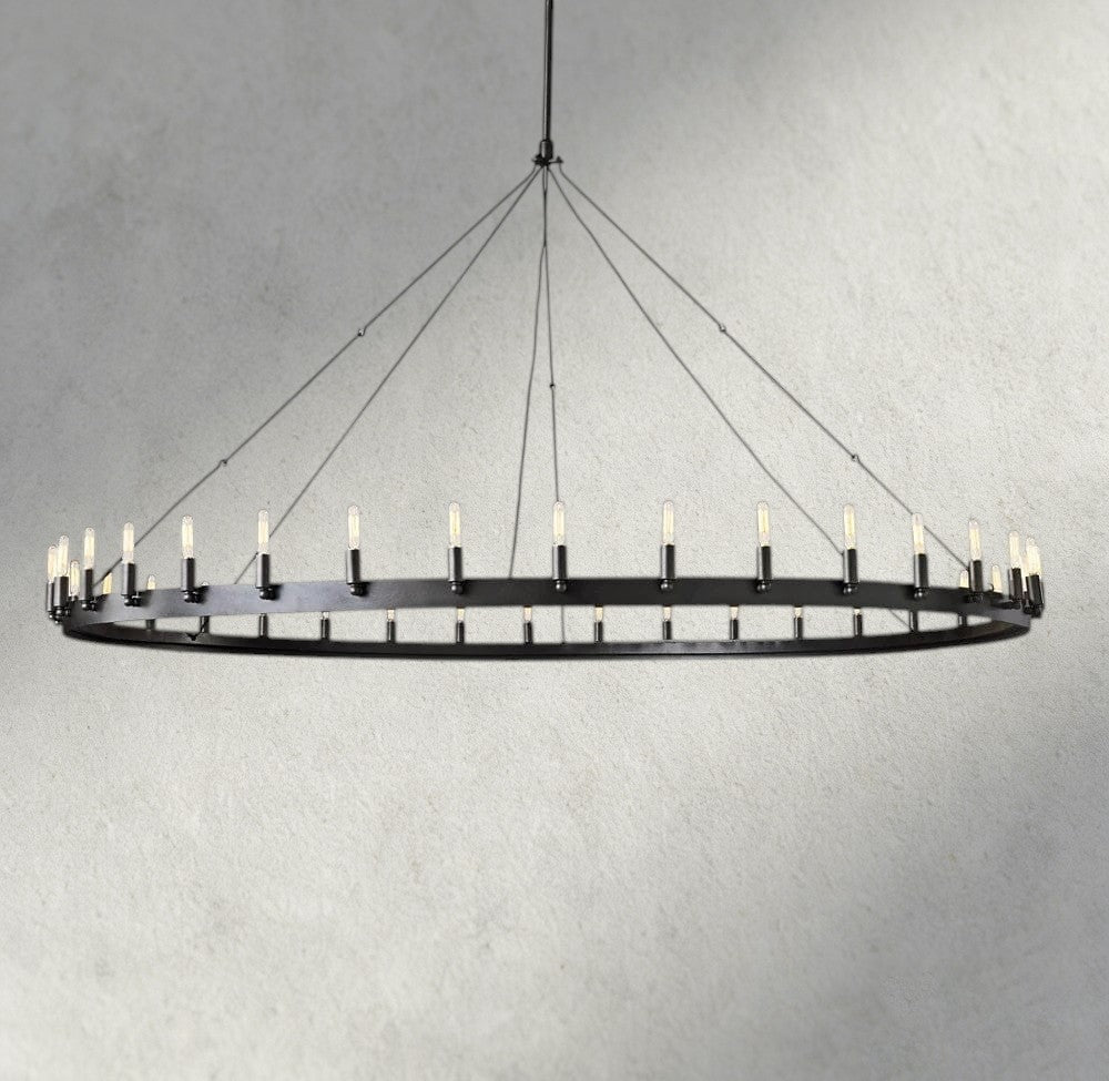 Cominv Round Outdoor Chandelier 26", 38", 50", 63", 73" - lampmodern