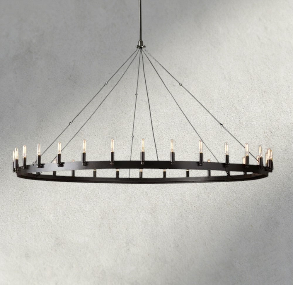 Cominv Round Outdoor Chandelier 26", 38", 50", 63", 73" - lampmodern