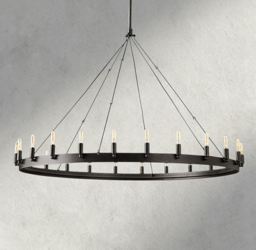 Cominv Round Outdoor Chandelier 26", 38", 50", 63", 73" - lampmodern