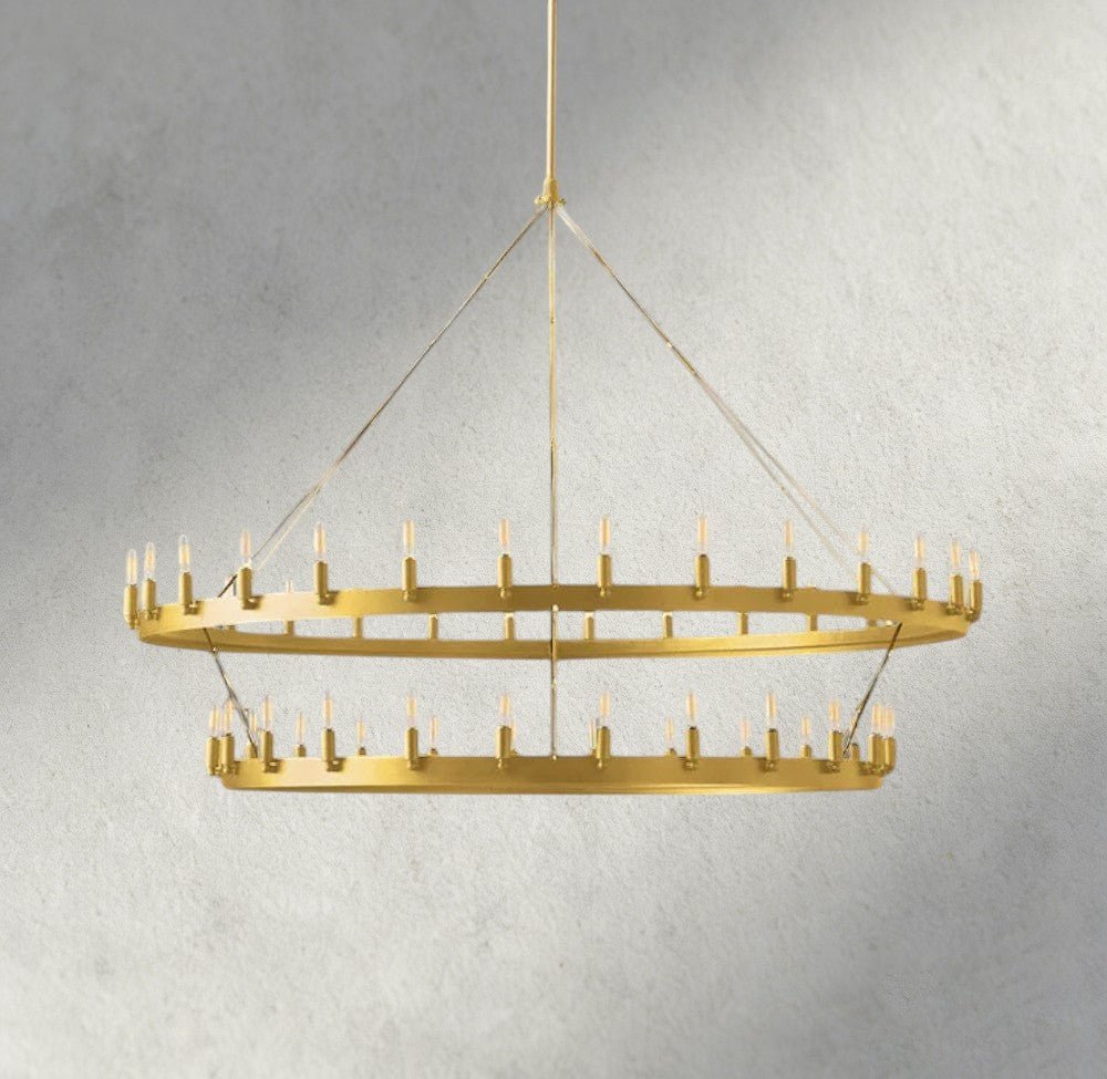 Cominv Vintage Filament Two - Tier Chandelier 38", 50", 63", 71" - lampmodern