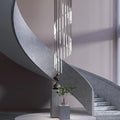 Contemporary Staircase Chandelier Spiral Tube Ceiling Light - lampmodern
