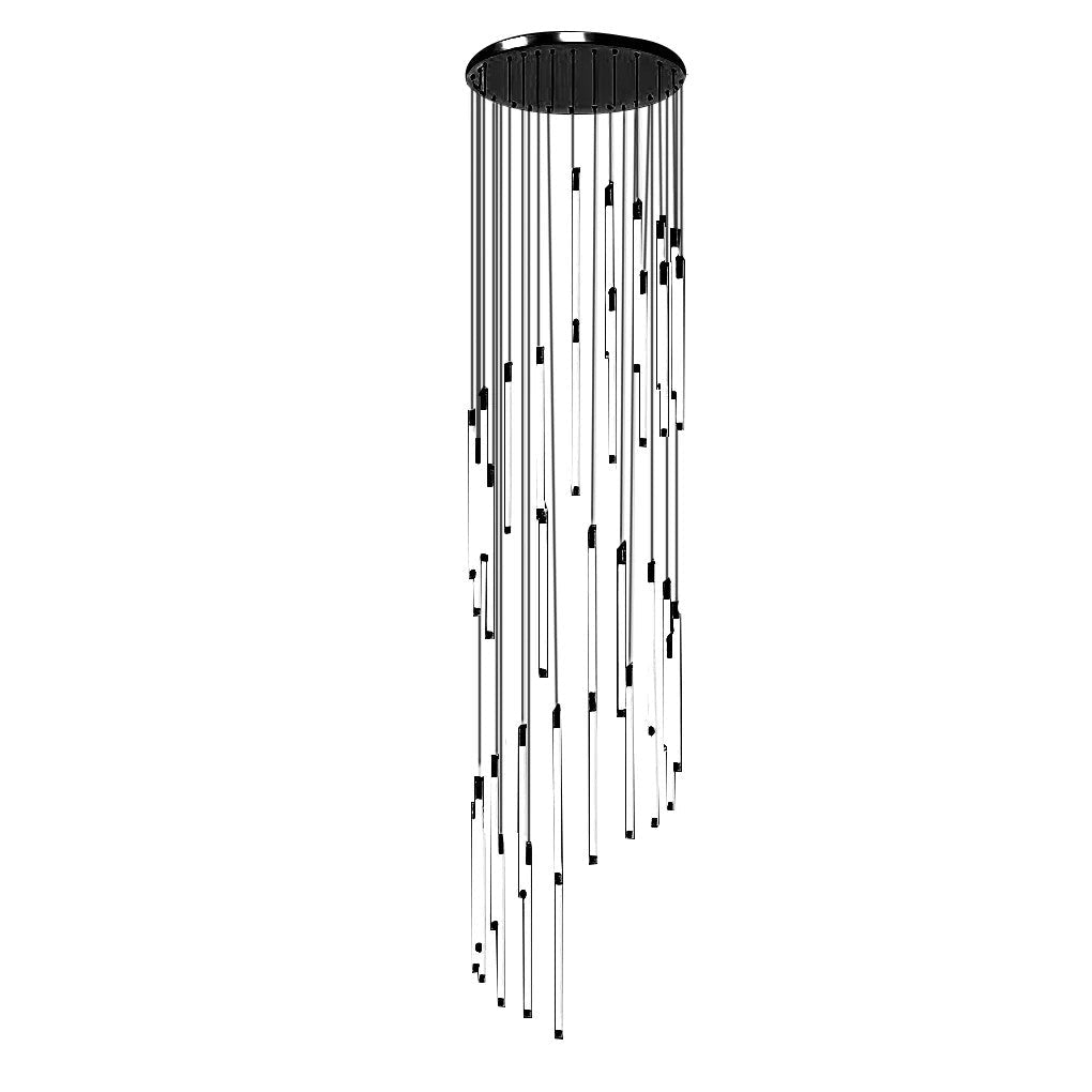 Contemporary Staircase Chandelier Spiral Tube Ceiling Light - lampmodern