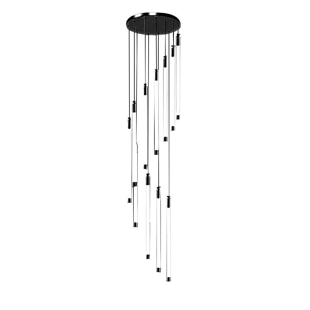 Contemporary Staircase Chandelier Spiral Tube Ceiling Light - lampmodern