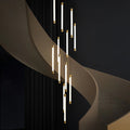 Contemporary Staircase Chandelier Spiral Tube Ceiling Light - lampmodern