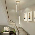 Contemporary Staircase Chandelier Spiral Tube Ceiling Light - lampmodern
