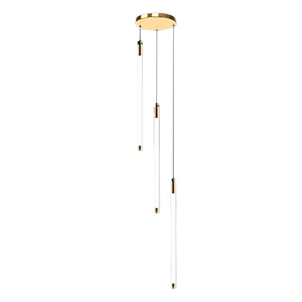 Contemporary Staircase Chandelier Spiral Tube Ceiling Light - lampmodern